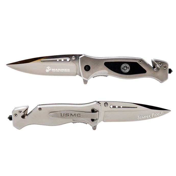 Officially Licensed USMC Stainless Steel Tactical Knife