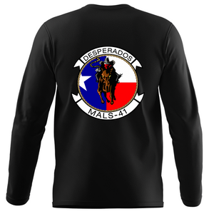 Marine Aviation Logistics Squadron 41 (MALS-41) USMC long sleeve Unit T-Shirt, MALS-41 logo, USMC gift ideas for men, Marine Corp gifts men or women MALS-41a