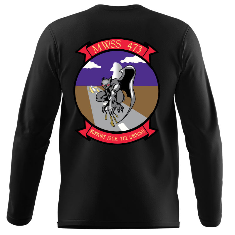 MWSS-174 USMC long sleeve Unit T-Shirt, MWSS-473 logo, USMC gift ideas for men, Marine Corp gifts men or women 