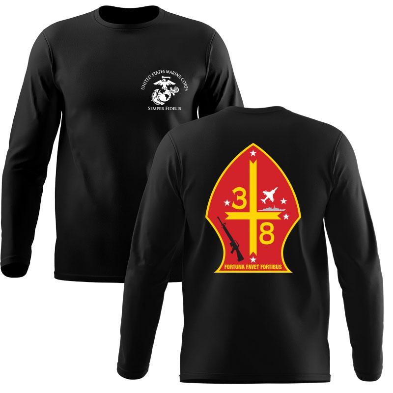 3rd Bn 8th Marines USMC long sleeve Unit T-Shirt, 3rd Bn 8th Marines, USMC gift ideas for men, Marine Corp gifts men or women 