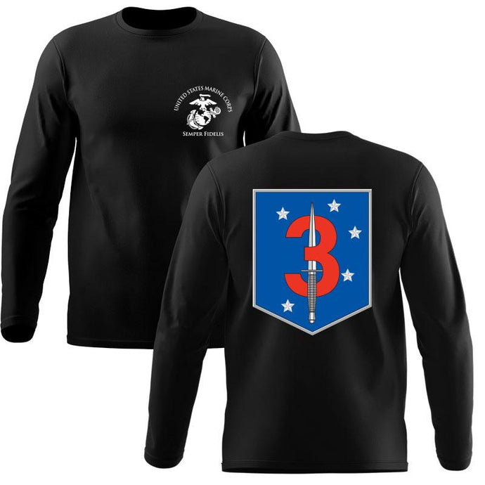 3rd MSOB USMC long sleeve Unit T-Shirt, 3rd MSOB logo, USMC gift ideas for men, Marine Corp gifts men or women 3rd Marine Special Operations Battalion