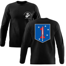 1st MSOB USMC long sleeve Unit T-Shirt, 1st MSOB logo, USMC gift ideas for men, Marine Corp gifts men or women 1st MSOB 1st Marine Raider Bn 