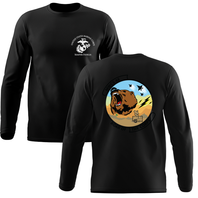 MWCS-48 USMC Unit Long Sleeve T-Shirt-NEW Logo