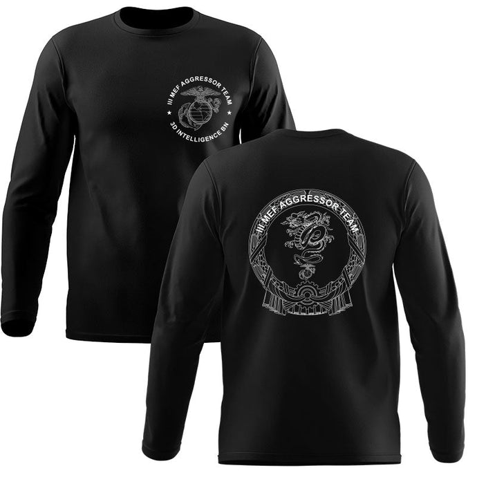 3rd Intelligence Battalion (3D Intel Bn) USMC Unit Long Sleeve T-Shirt