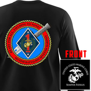 2nd Bn 7th Marines USMC long sleeve Unit T-Shirt, 2nd Bn 7th Marines logo, USMC gift ideas for men, Marine Corp gifts men or women 2nd Bn 7th Marines 2d Bn 7th Marines 