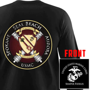 5th Bn 14th Marines USMC long sleeve Unit T-Shirt, 5th Bn 14th Marines, USMC gift ideas for men, USMC unit gear, 5th Bn 14th Marines logo, 5th Battalion 14th Marines logo, Marine Corp gifts men or women 