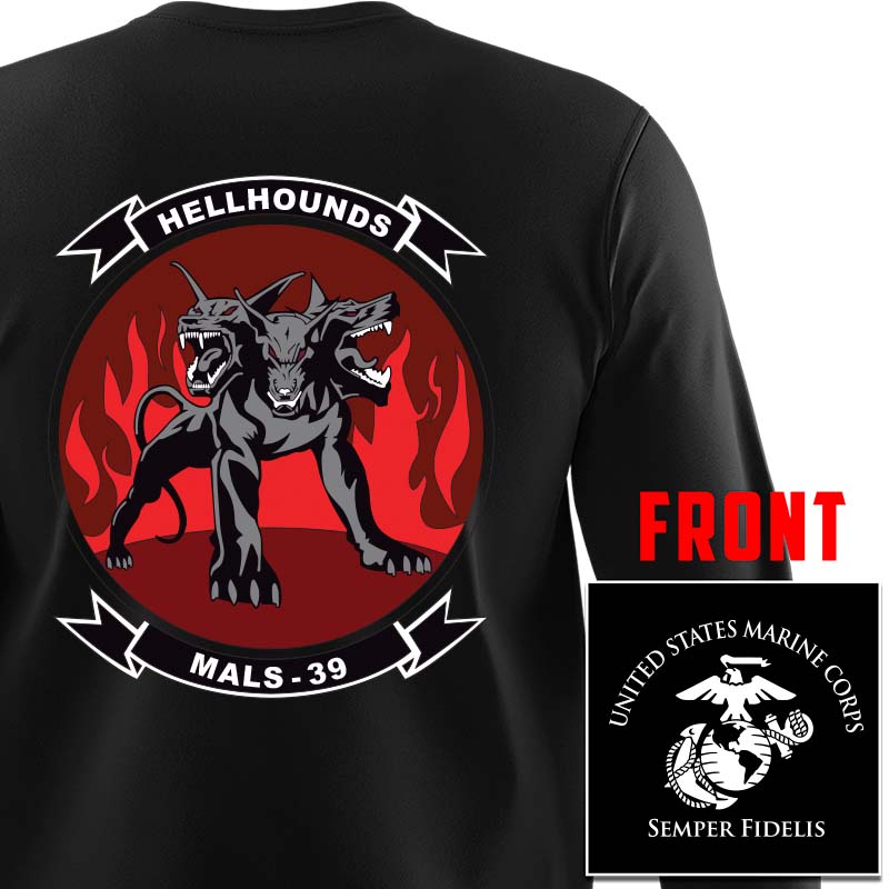 Marine Aviation Logistics Squadron 39 (Mals-39) USMC long sleeve Unit T-Shirt, Mals-39 logo, USMC gift ideas for men, Marine Corp gifts men or women MALS-39
