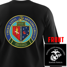 Third Civil Affairs Long Sleeve T-Shirt, 3rd Civil Affairs unit t-shirt, USMC 3rd Civil Affairs, 3rd Civil Affairs t-shirt, 3rd Civil Affairs Long Sleeve Black T-Shirt