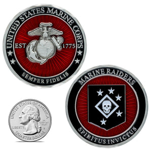 USMC Raiders, Marine Raiders Unit Coin, Marine Corps Raiders