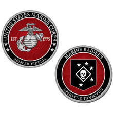 USMC Raiders, Marine Raiders Unit Coin, Marine Corps Raiders