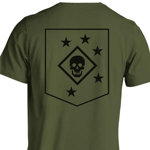 Marine Raiders USMC Unit T-Shirt, Marine Raiders, USMC unit gear, Marine Raiders logo, Marine Raider Regiment logo, USMC gift ideas for men, Marine Corp gifts men or women OD Green