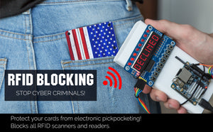 Full Color American Flag RFID Blocking Metal Wallet