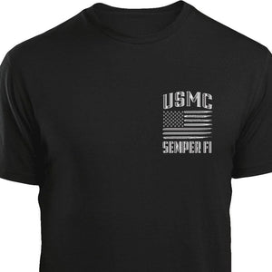 black USMC t-shirt