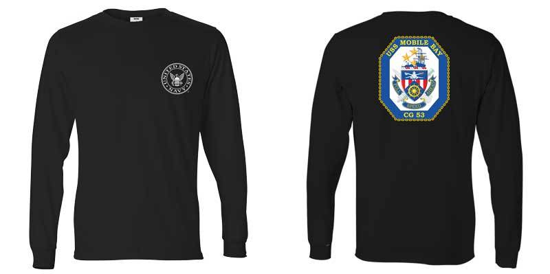 USS Mobile Bay Long Sleeve T-Shirt, CG-53 t-shirt, CG 53