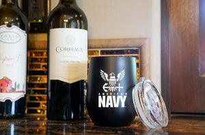 Navy Wine Tumbler