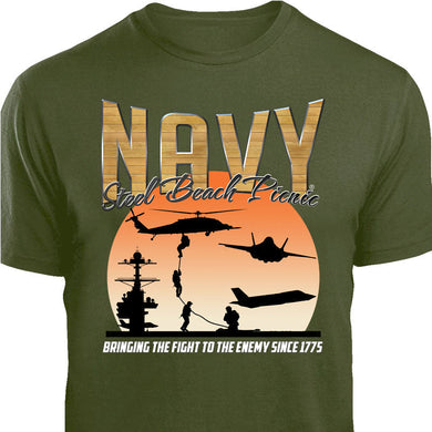 Navy Steel Beach Picnic shirt OD Green