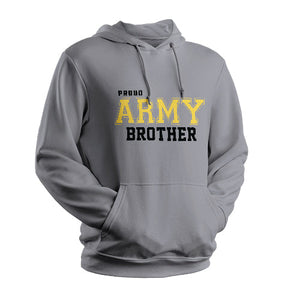 Grey Proud Army Brother Sweatshirt