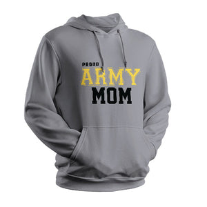 Grey Proud Army Mom Sweatshirt