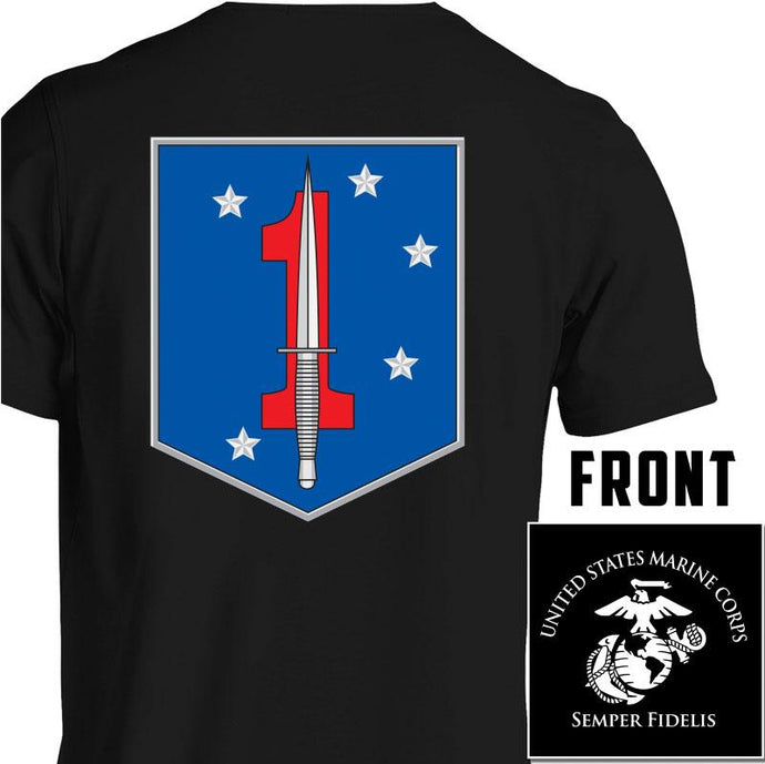 1st MSOB USMC Unit T-Shirt, 1st MSOB logo, USMC gift ideas for men, Marine Corp gifts men or women 1st MSOB 1st Marine Raider Bn 