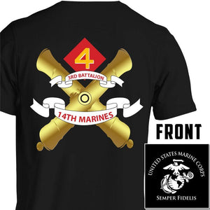 3rd Bn 14th Marines USMC Unit T-Shirt, 3rd Bn 14th Marines logo, USMC gift ideas for men, Marine Corp gifts men or women