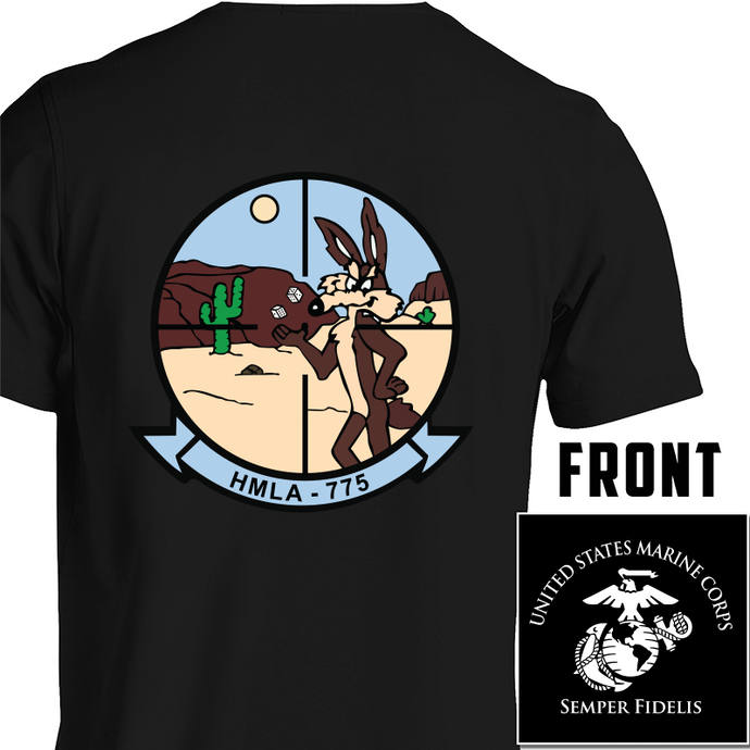 Marine Light Helicopter Attack Squadron 775 USMC Unit T-Shirt, HMLA-775 USMC Unit Logo, USMC gift ideas for men, Marine Corp gifts men or women