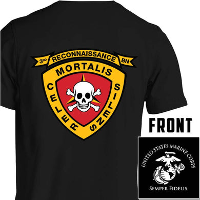 3rd Reconnaissance Battalion unit t-shirt, 3rd Recon Bn unit t-shirt, usmc custom unit gear, usmc unit t-shirt
