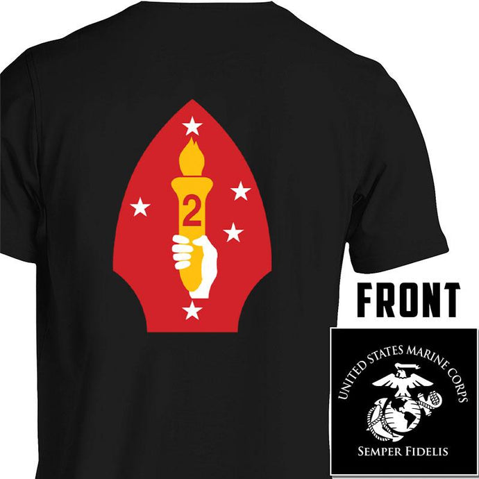 2nd Marine Division USMC Unit T-Shirt, 2nd Marine Division logo, USMC gift ideas for men, Marine Corp gifts men or women 2D MARDIV, 2d Marine Division 