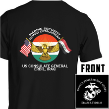 Marine Security Guard Detachment Erbil Iraq USMC Unit T-shirt, MSG DET Erbil, Iraq Marines Unit T-shirt, Marine Security Guard Detachment Erbil Iraq Unit T-shirt, USMC Unit T-shirt