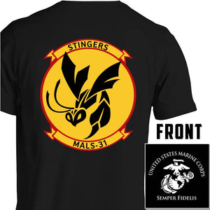 Marine Aviation Logistics Squadron 31 (MALS-31) USMC Unit T-Shirt, MALS-31 logo, USMC gift ideas for men, Marine Corp gifts men or women MALS-31