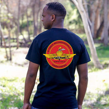 4th Force Reconnaissance Company Marines Unit Logo Black Short Sleeve Unit T-Shirt