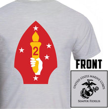 2nd Marine Division Unit Logo Heather Grey 2nd Marine Division USMC Unit T-Shirt, 2nd Marine Division logo, USMC gift ideas for men, Marine Corp gifts men or women 