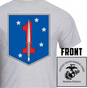 1st MSOB Unit T-Shirt, USMC Unit T-Shirt, USMC Custom Unit Gear gray