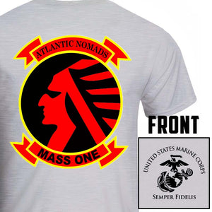 Marine Air Support Squadron-1 (MASS-1) USMC Unit T-Shirt, MASS-1 USMC Unit logo, USMC gift ideas for men, Marine Corp gifts men or women MASS-1 