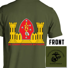 2nd Combat Engineer Battalion (2nd CEB) USMC Unit T-Shirt, 2nd CEB USMC Unit Logo, USMC gift ideas for men, Marine Corp gifts men or women 2D CEB, 2d Combat Engineer Bn