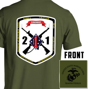 2/1 unit t-shirt, 2d Bn 1st Marines unit t-shirt, 2nd battalion 1st marines unit t-shirt, usmc unit t-shirt