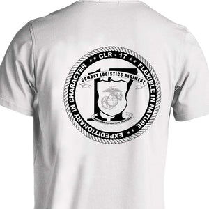Combat Logistics Regiment Unit Logo White  Short Sleeve T-Shirt