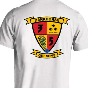 3rd Bn 5th Marines USMC Unit T-Shirt, 3rd Bn 5th Marines logo, USMC gift ideas for men, Marine Corp gifts men or women 3rd Bn 5th Marines 3d Bn 5th Marines  white