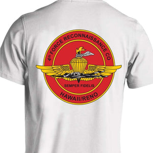 4th Force Reconnaissance Company Marines Unit Logo White Short Sleeve Unit T-Shirt