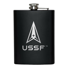 8oz USSF Space Force Flask Matte Black 