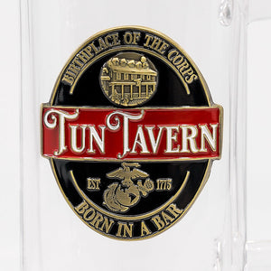 USMC Tun Tavern Pint Drink Glass-Large Size Marine Corps Beer Mug