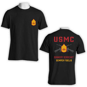 GySgt T-Shirt, USMC GySgt T-Shirt, Gunnery Sergeant T-shirt, USMC Rank T-Shirt
