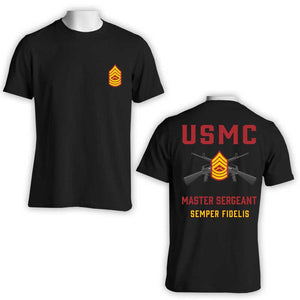 MSgt T-Shirt, USMC MSgt T-Shirt, USMC Rank T-Shirt, Master Sergeant T-shirt