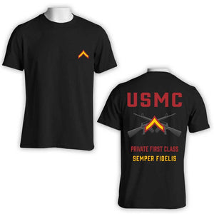 PFC Rank T-Shirt, Private first class t-shirt, USMC PFC T-Shirt