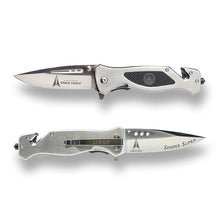 Space Force Folding Elite Tactical Knife - Spring Assisted USSF Rescue Knife