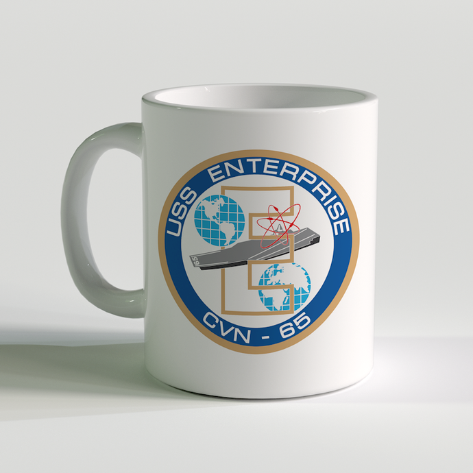 USS Enterprise Coffee Mug, USS Enterprise CVN-65, USN CVN-65
