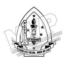 First Battalion Second Marines Unit Logo, 1/2 USMC Unit Logo, 1st Battalion 2nd Marines, 1st B n 2d Marines