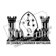 2nd Combat Engineer Battalion USMC Unit Logo, 2D CEB USMC Unit Logo