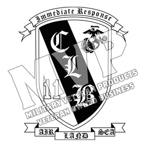 CLB-11 unit logo, combat logistics battalion 11 logo