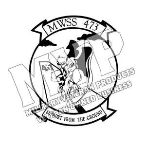 Marine Wing Support Squadron 473 Marine Corps Unit Logo, MWSS-473 USMC Unit Logo