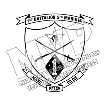 1stBn 5th Marines Unit Logo, USMC 1/5 Unit Logo, First Battalion 5th Marines Unit Logo